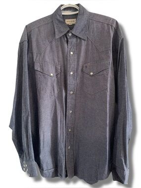 Stetson Pearl Snap Western Long Sleeve Shirt Size Medium